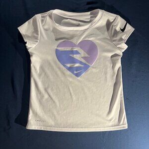 Nike Dri-FIT t-shirt "Nike girls heart lightning shirt." Kids Size Med. 5-6 yrs